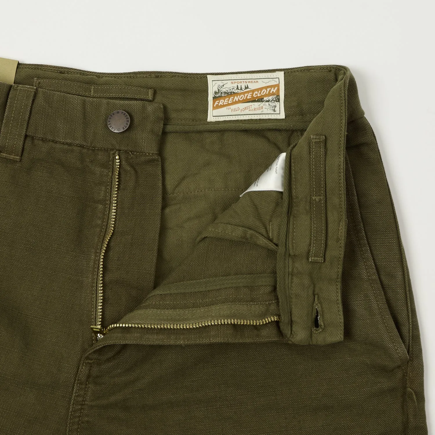 Freenote Cloth Heavyweight 14oz Slub Deck Pant - Army Green sold by Son of a Stag product image thumbnail 3
