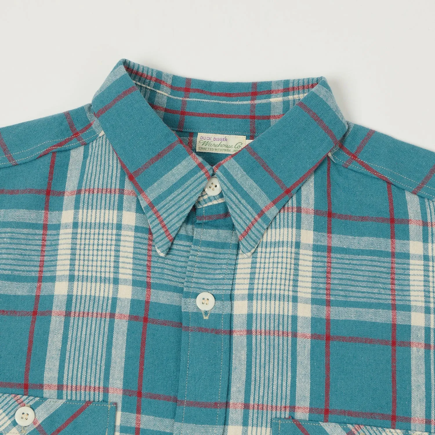 Warehouse & Co 3055 Duck Digger Plaid Work Shirt - Sax sold by Son of a Stag product image thumbnail 2
