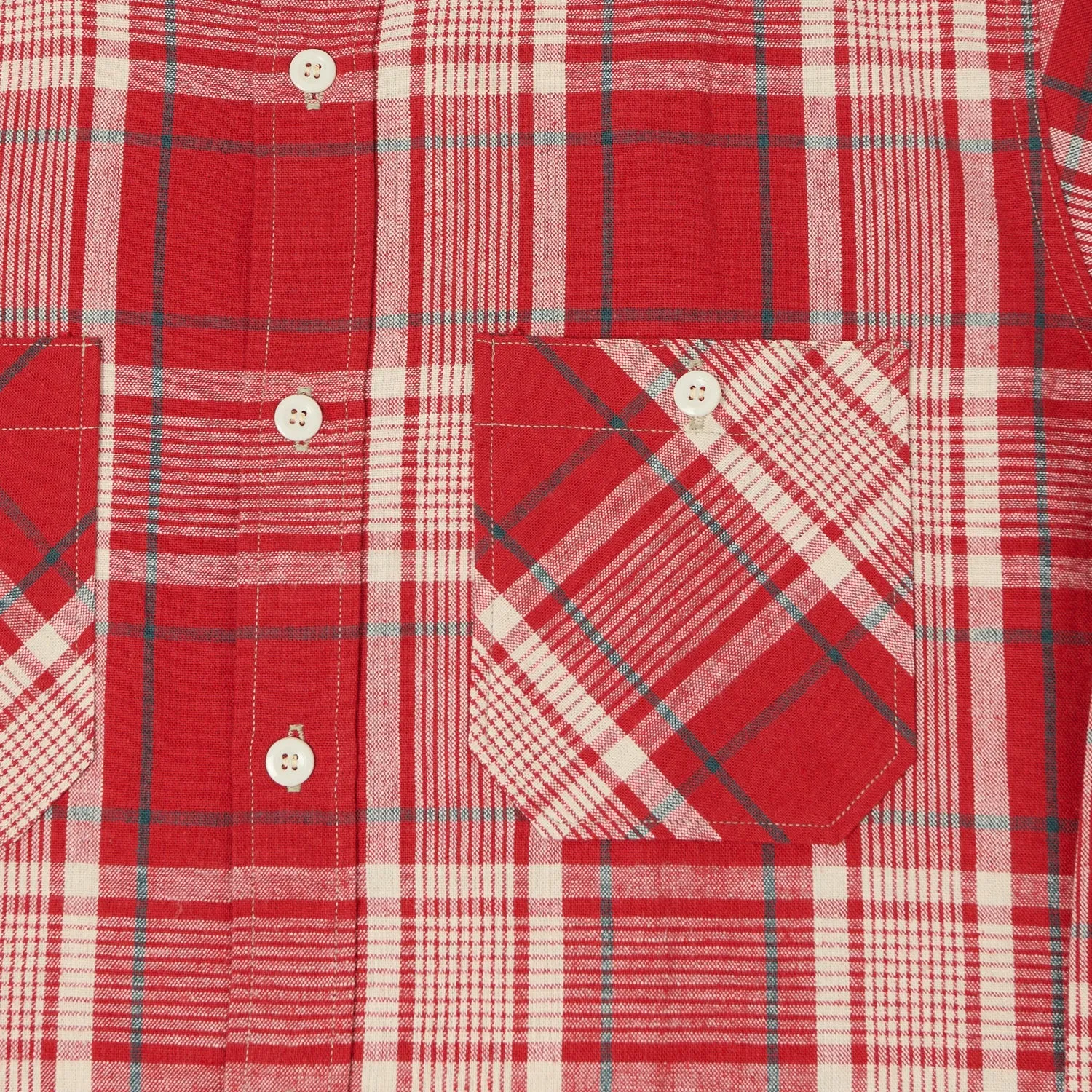 Warehouse & Co 3055 Duck Digger Plaid Work Shirt - Red sold by Son of a Stag product image thumbnail 4