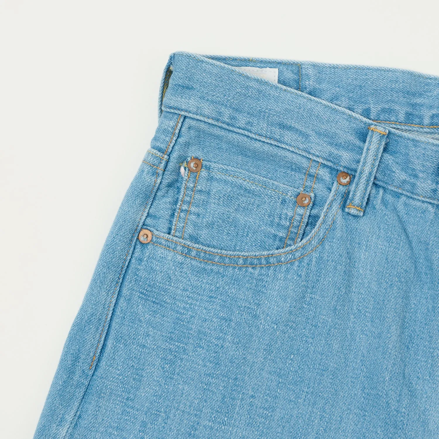 ONI Denim 222-Kiraku Extra Wide Straight Jean - Bleach Wash sold by Son of a Stag product image thumbnail 4