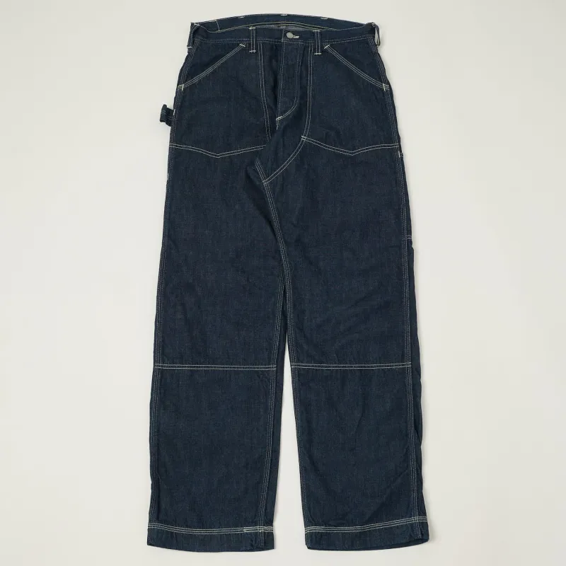 Freewheelers & Co Ironall 'Lot 102 Denim Overalls' Trouser - Indigo sold by Son of a Stag