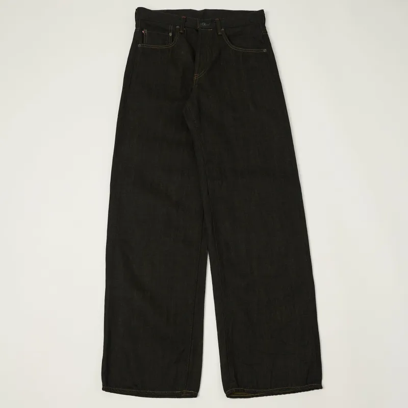 ONI Denim 222-BKOL 12.5oz Black x Olive Extra Wide Straight Jean - One Wash sold by Son of a Stag