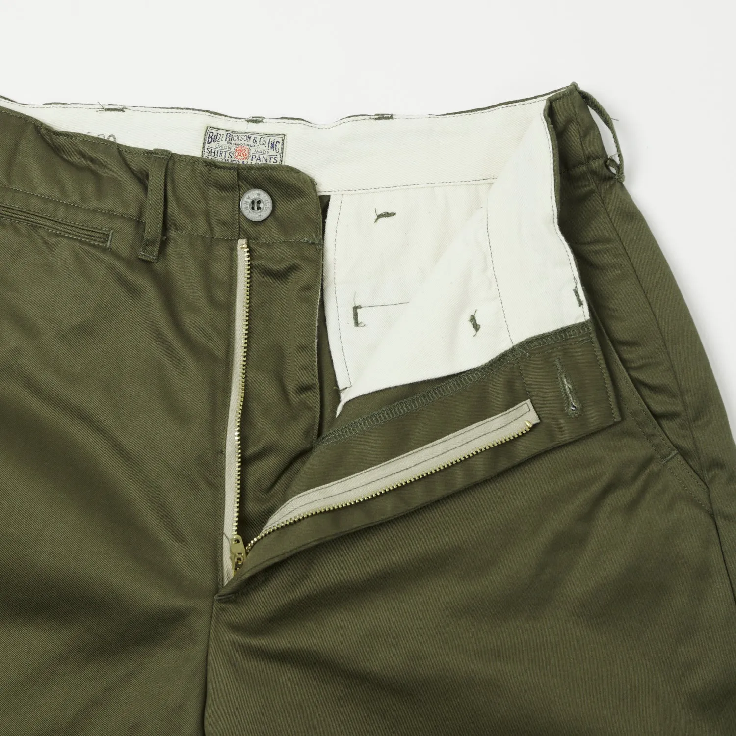 Buzz Rickson's 1945 Chino Short - Olive sold by Son of a Stag product image thumbnail 2