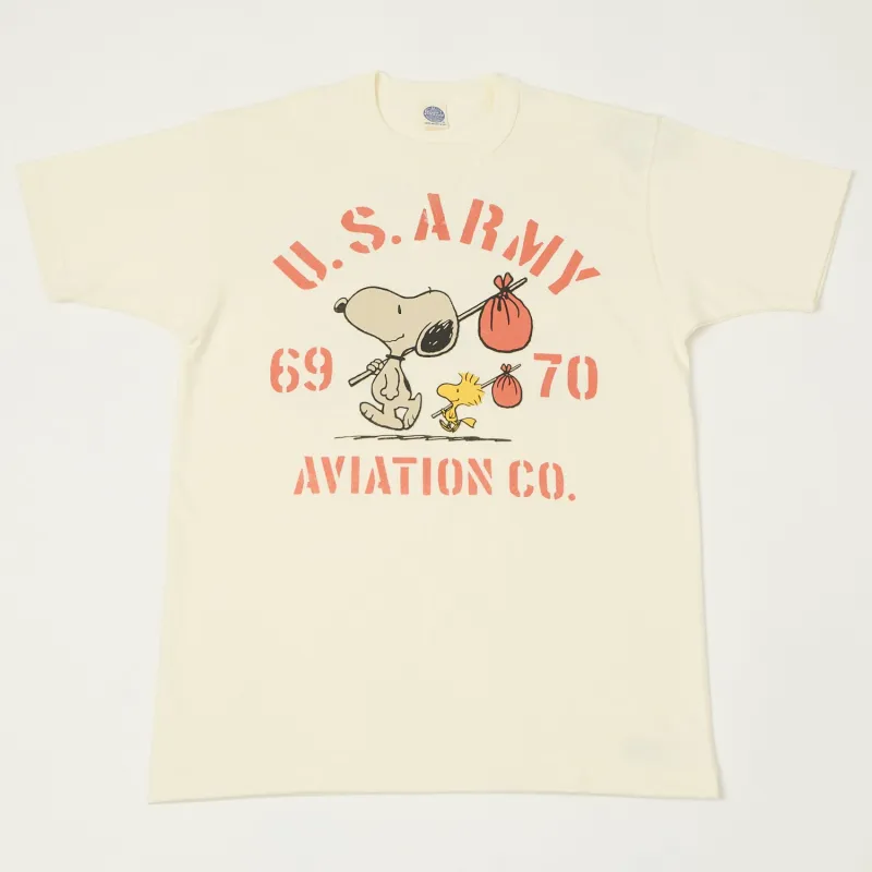 TOYS McCOY Snoopy 'U.S. Army Aviation Co' T-Shirt - Off White sold by Son of a Stag