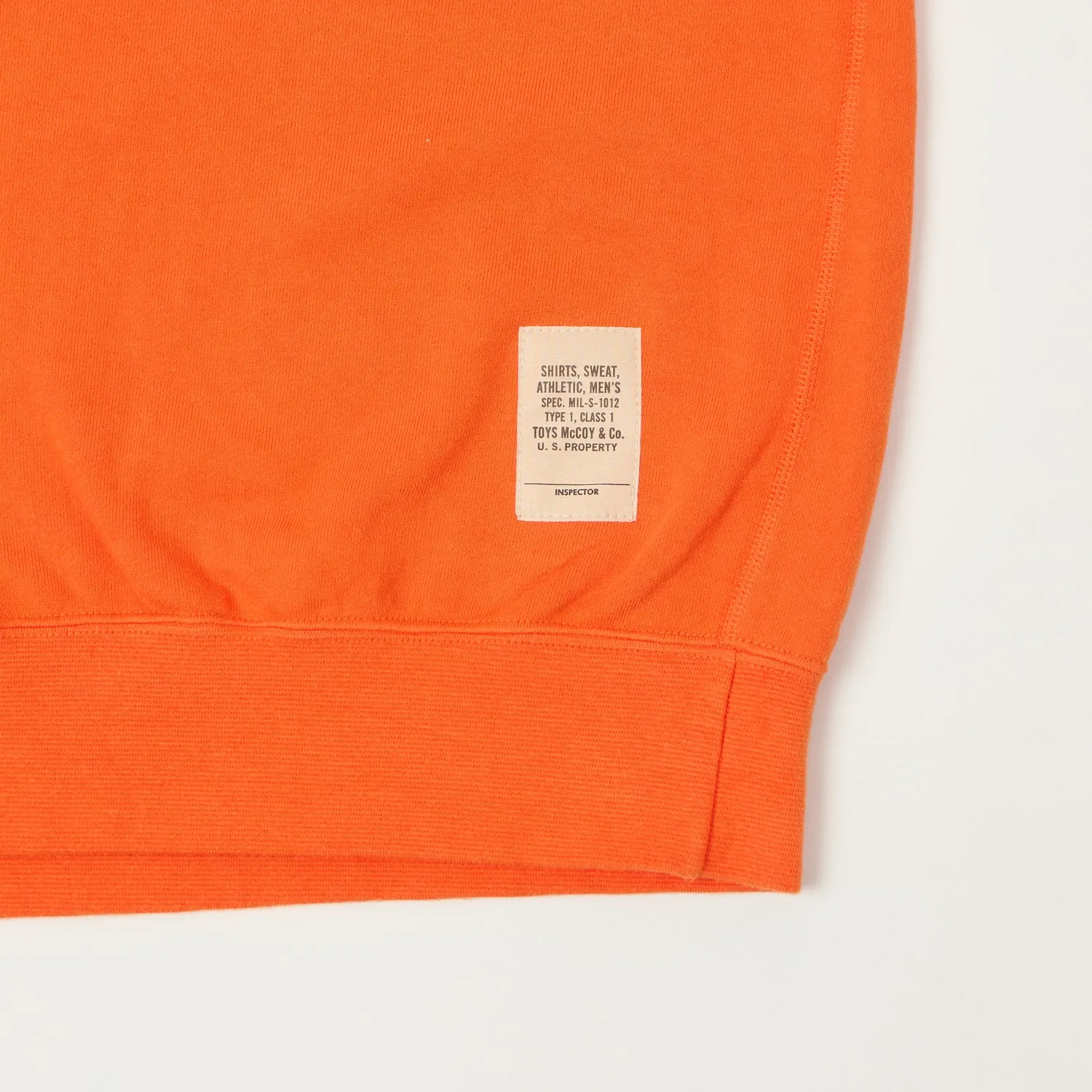 TOYS McCOY Short Sleeve Military Sweatshirt - Orange sold by Son of a Stag product image thumbnail 3