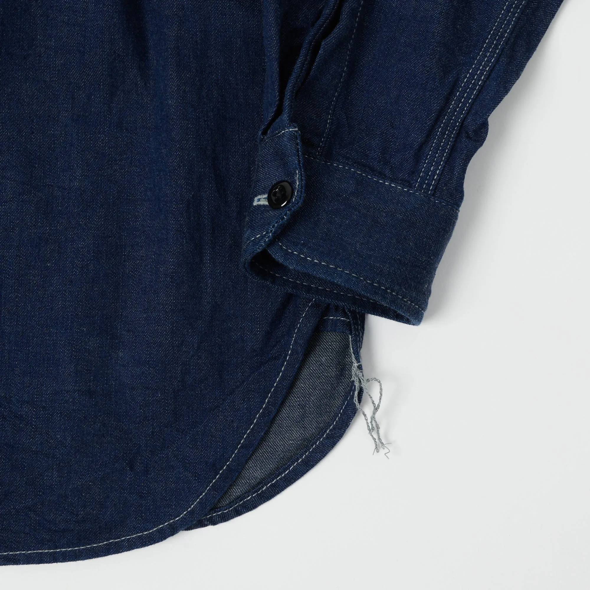 ONI Denim 02105-IDG 'Yokonezu' 10oz Denim Grey Weft Work Shirt - Rinsed sold by Son of a Stag product image thumbnail 4