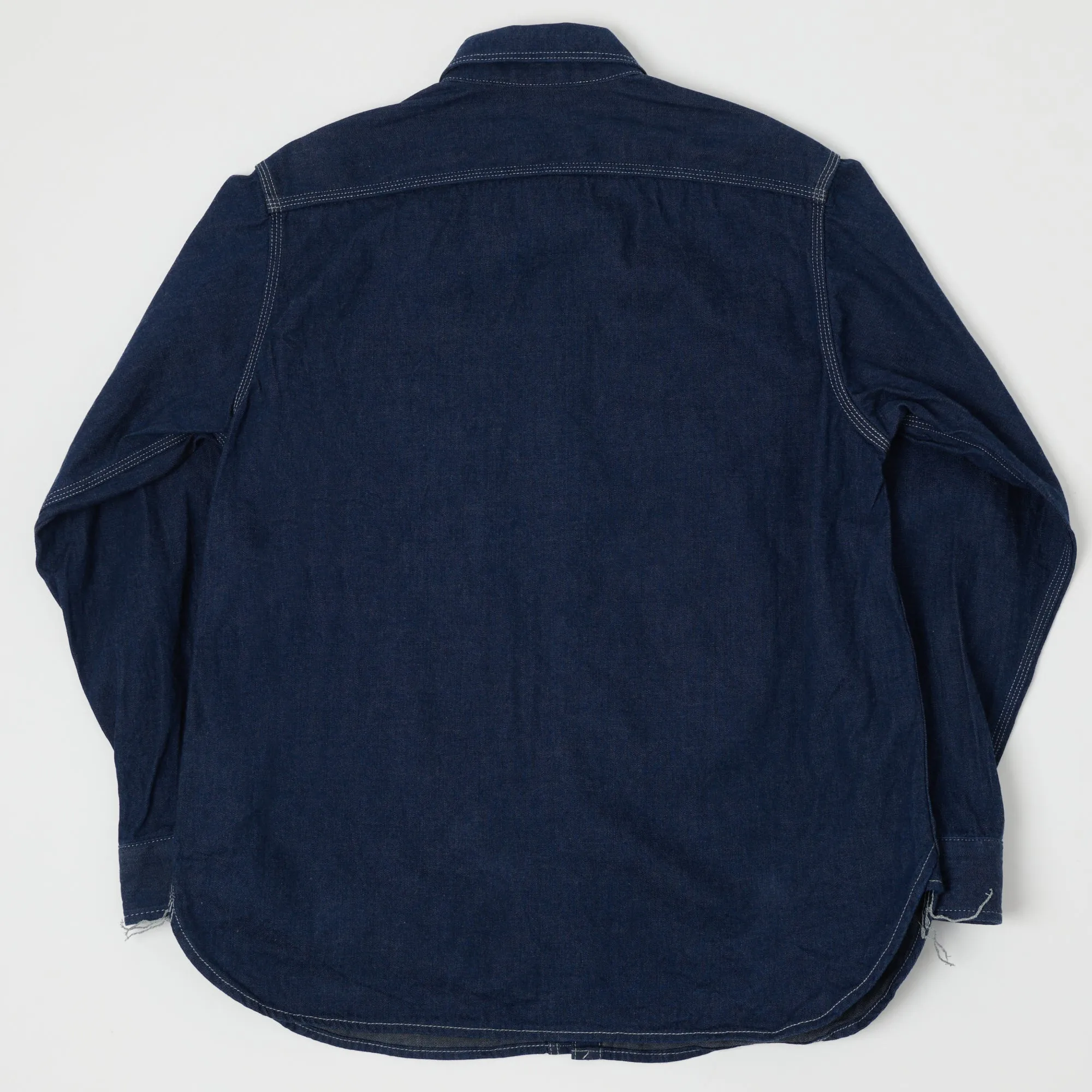 ONI Denim 02105-IDG 'Yokonezu' 10oz Denim Grey Weft Work Shirt - Rinsed sold by Son of a Stag product image thumbnail 3