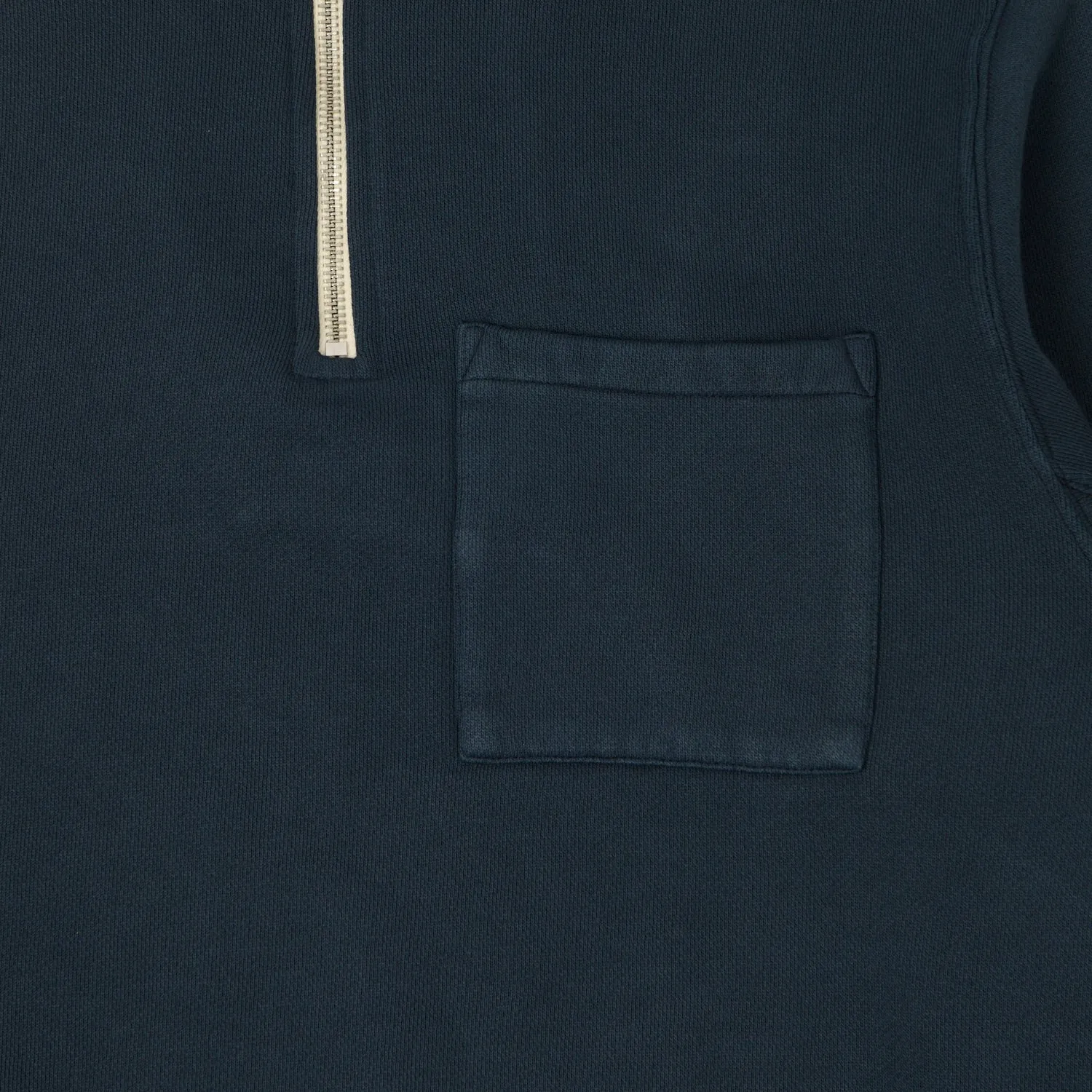 Merz b. Schwanen 'Good Basics' Quarter Zip Sweatshirt - Denim Blue sold by Son of a Stag product image thumbnail 4