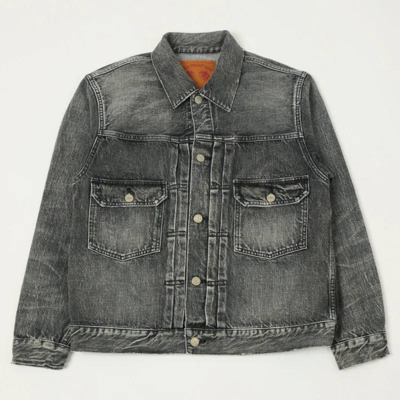 Full Count 2102 13.7oz Type II Denim Jacket - Black 'Dartford' Wash sold by Son of a Stag