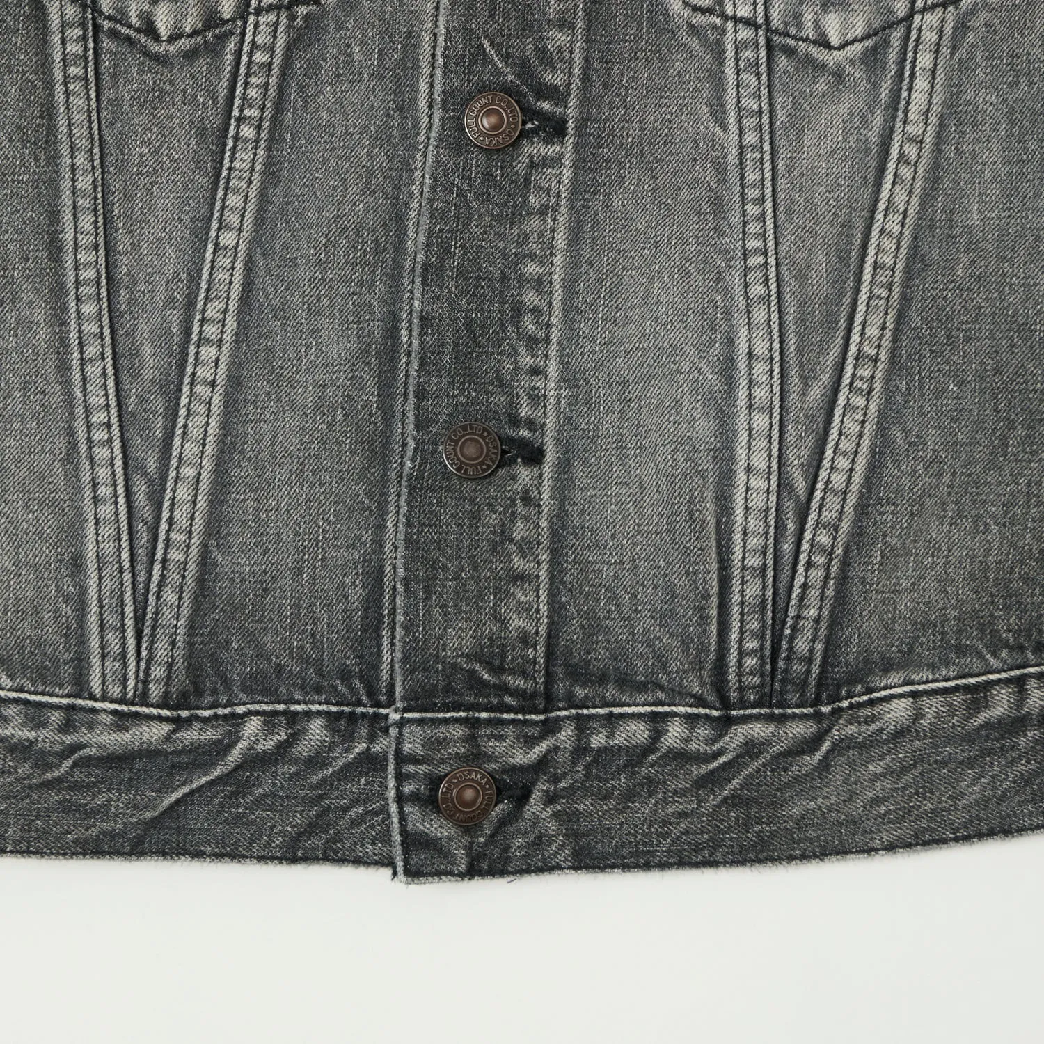 FULLCOUNT 2101 13.7oz Type III Denim Jacket - Black 'Dartford' Wash sold by Son of a Stag product image thumbnail 3