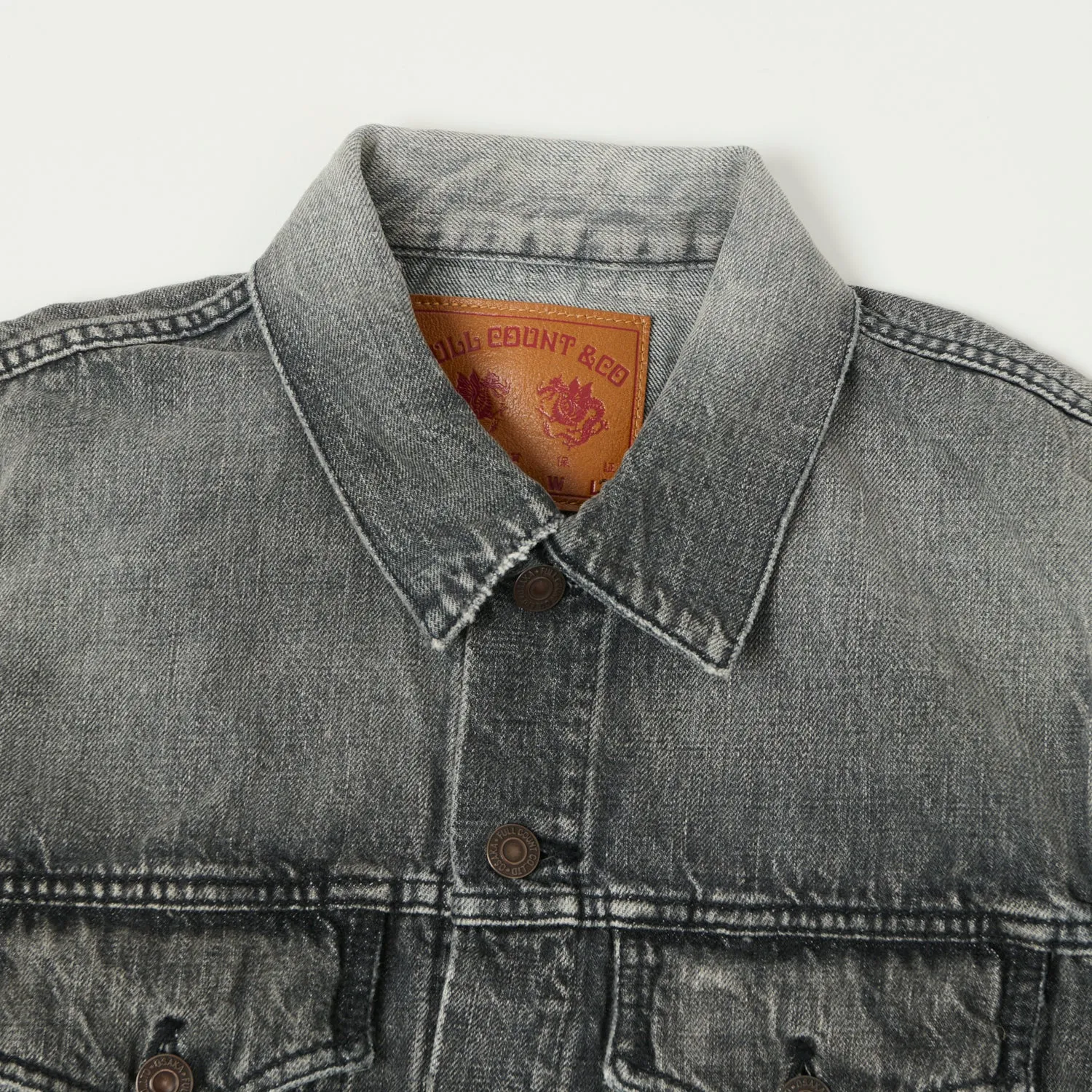 FULLCOUNT 2101 13.7oz Type III Denim Jacket - Black 'Dartford' Wash sold by Son of a Stag product image thumbnail 2