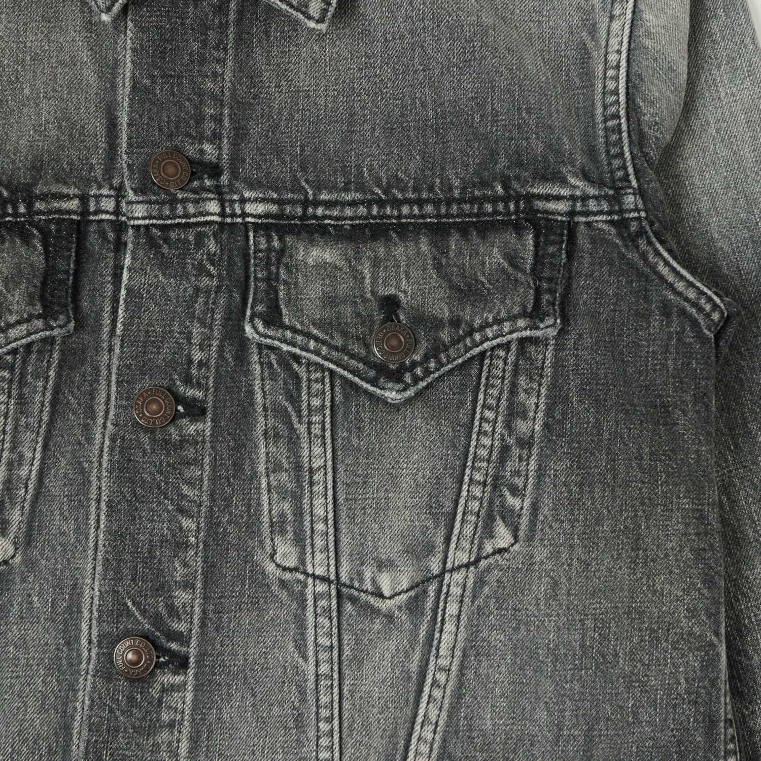 FULLCOUNT 2101 13.7oz Type III Denim Jacket - Black 'Dartford' Wash sold by Son of a Stag product image thumbnail 5