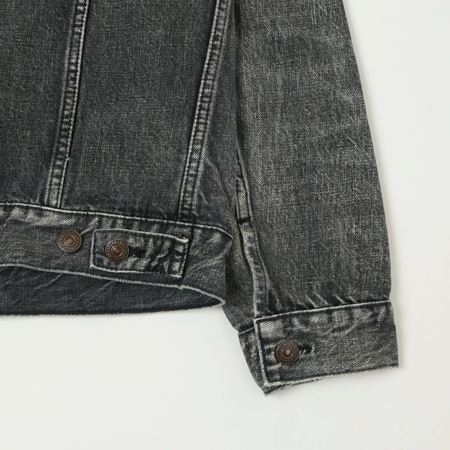 FULLCOUNT 2101 13.7oz Type III Denim Jacket - Black 'Dartford' Wash sold by Son of a Stag product image thumbnail 4