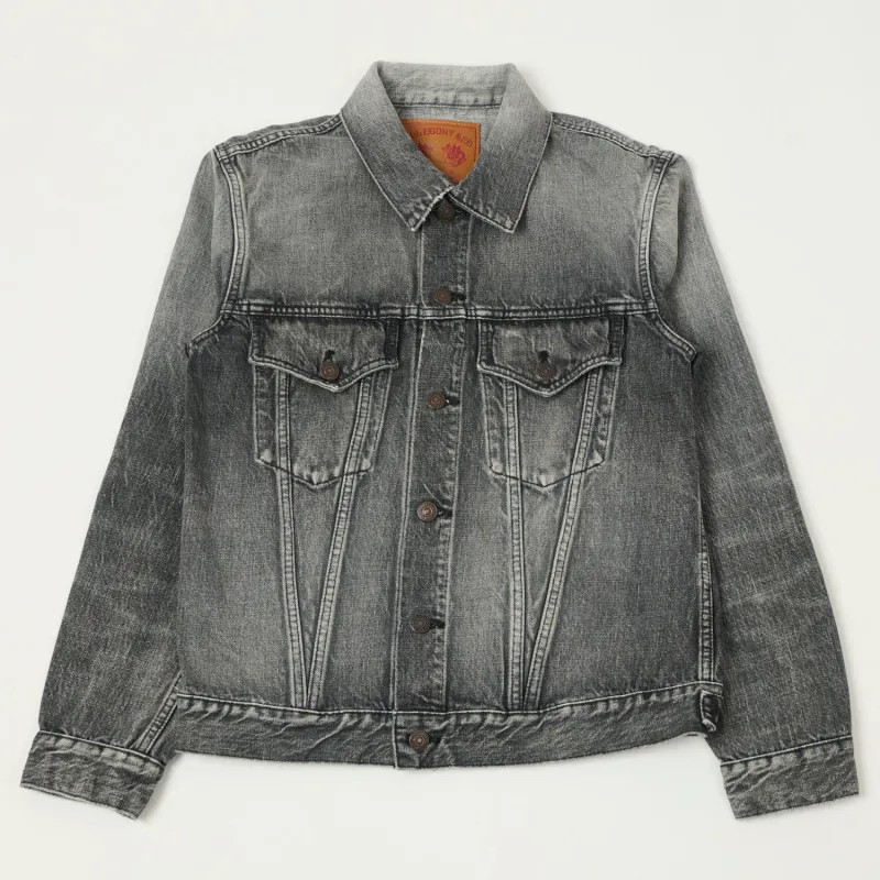 Full Count 2101 13.7oz Type III Denim Jacket - Black 'Dartford' Wash sold by Son of a Stag