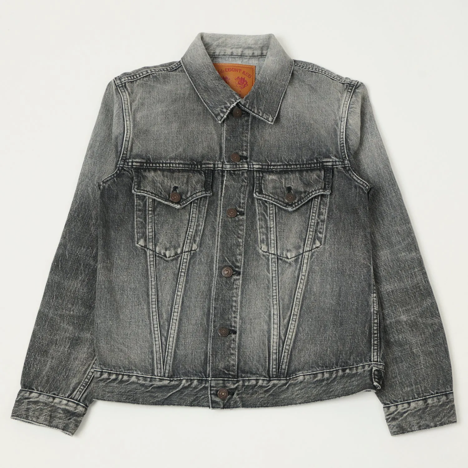 FULLCOUNT 2101 13.7oz Type III Denim Jacket - Black 'Dartford' Wash sold by Son of a Stag