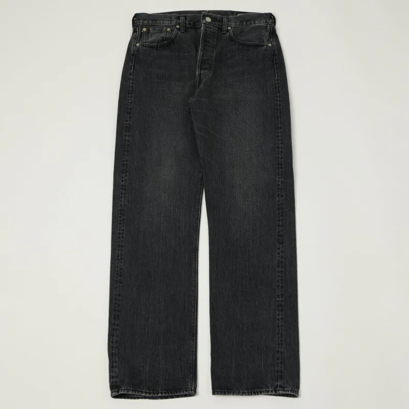 orSlow 105 13.5oz Regular Straight Jean - Black Stonewash sold by Son of a Stag