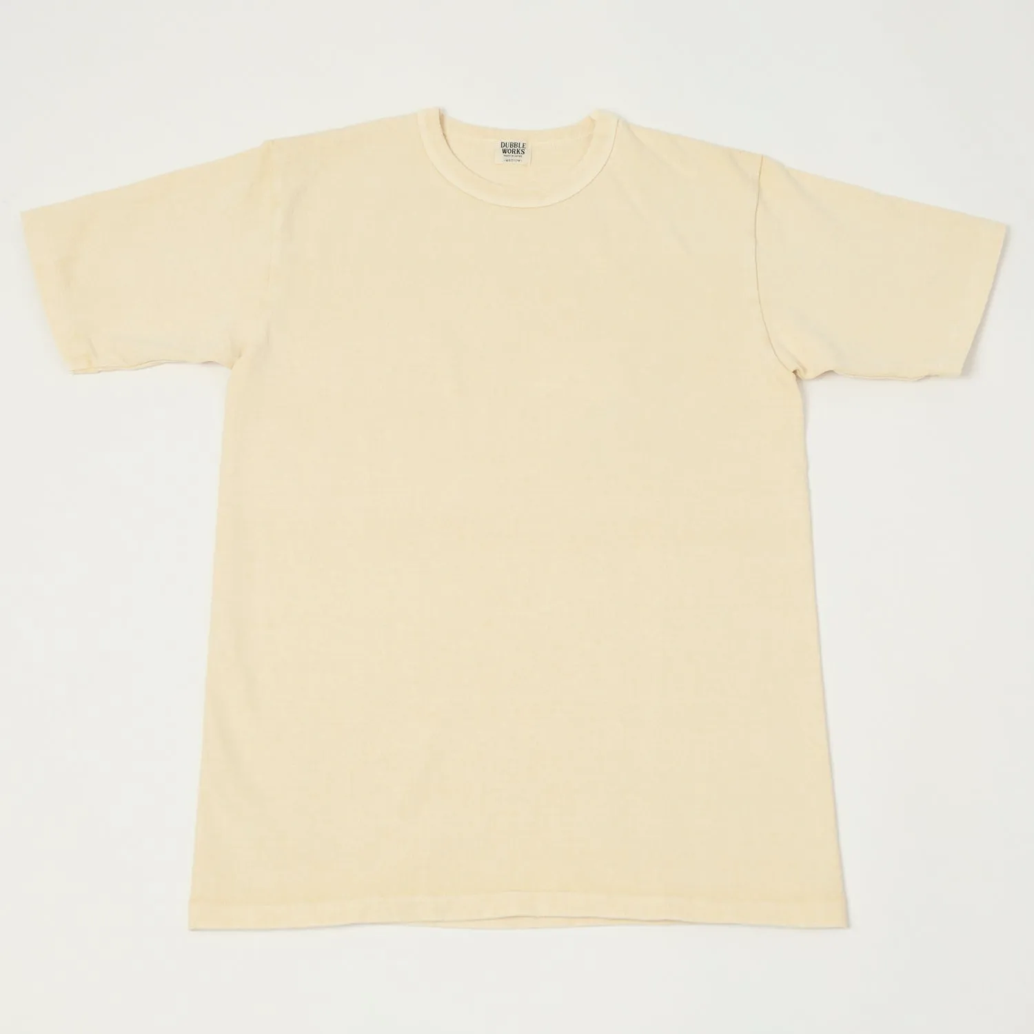 Dubbleworks Heavy Fabric Pigment Dye Tee - Cream sold by Son of a Stag