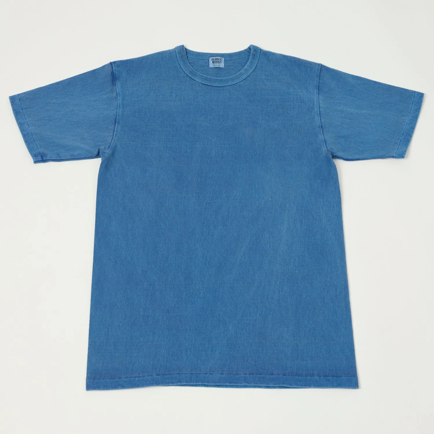Dubbleworks Heavy Fabric Pigment Dye Tee - Light Indigo sold by Son of a Stag