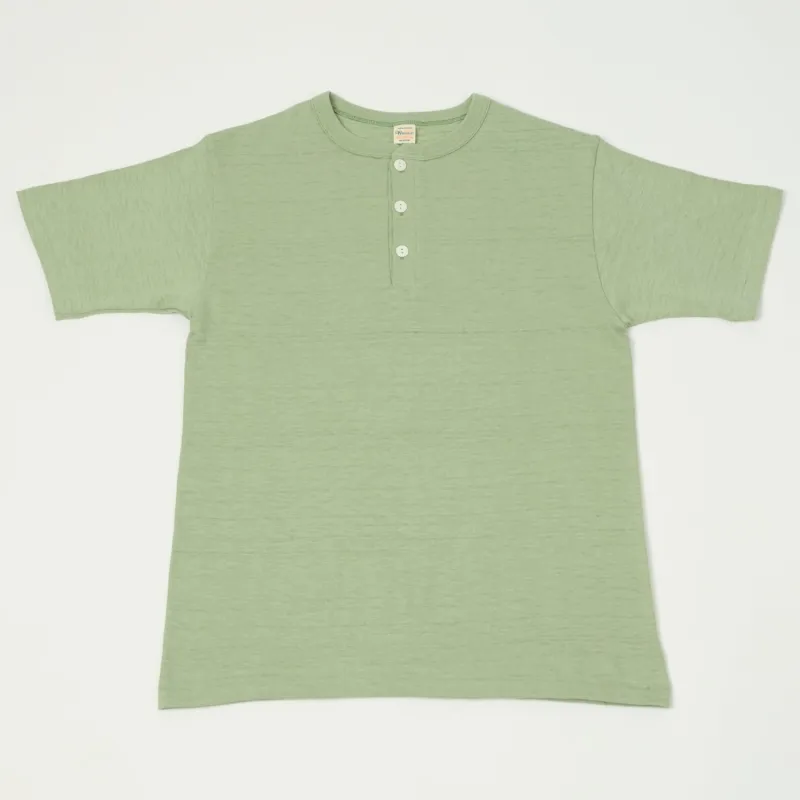 Warehouse & Co 4601 Henley T-Shirt - Pale Green sold by Son of a Stag