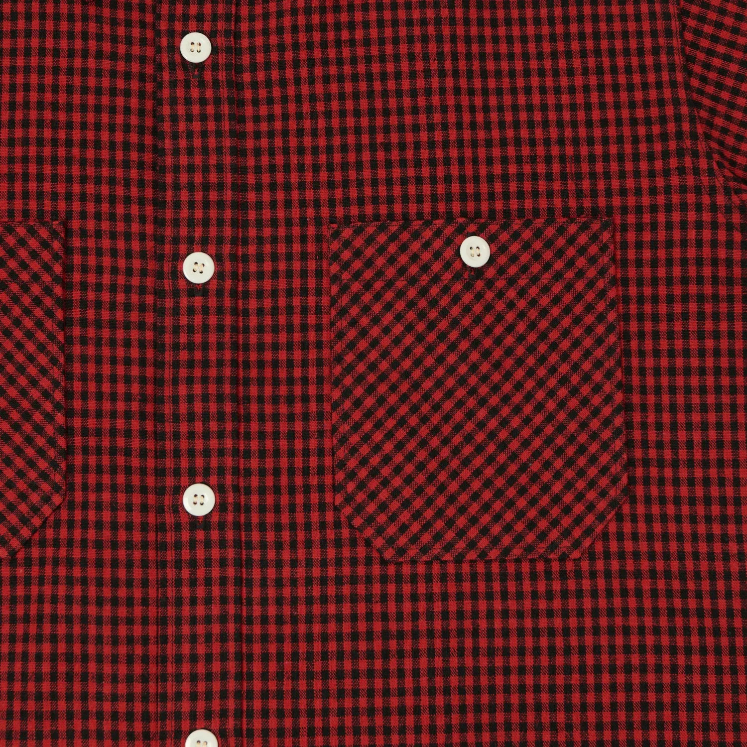Warehouse & Co 3056 Duck Digger Short Sleeve Gingham Shirt - Red sold by Son of a Stag product image thumbnail 4