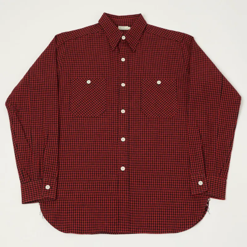 Warehouse & Co 3055 Duck Digger Gingham Work Shirt - Red sold by Son of a Stag
