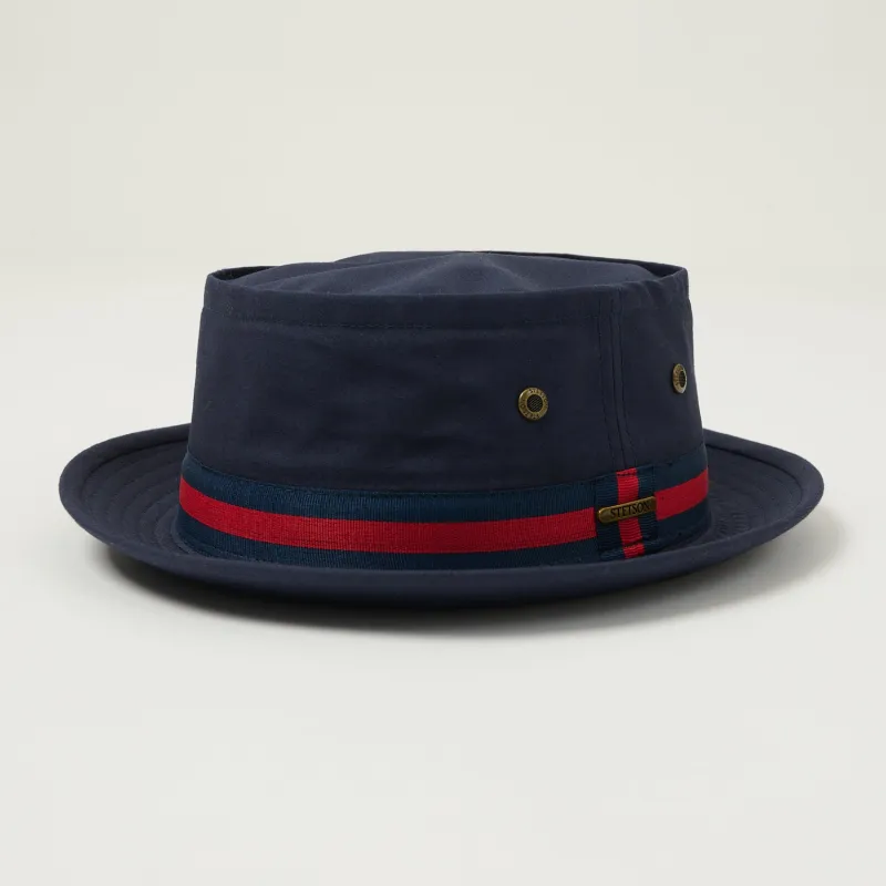 Stetson Classic Band Pork Pie Hat - Navy sold by Son of a Stag