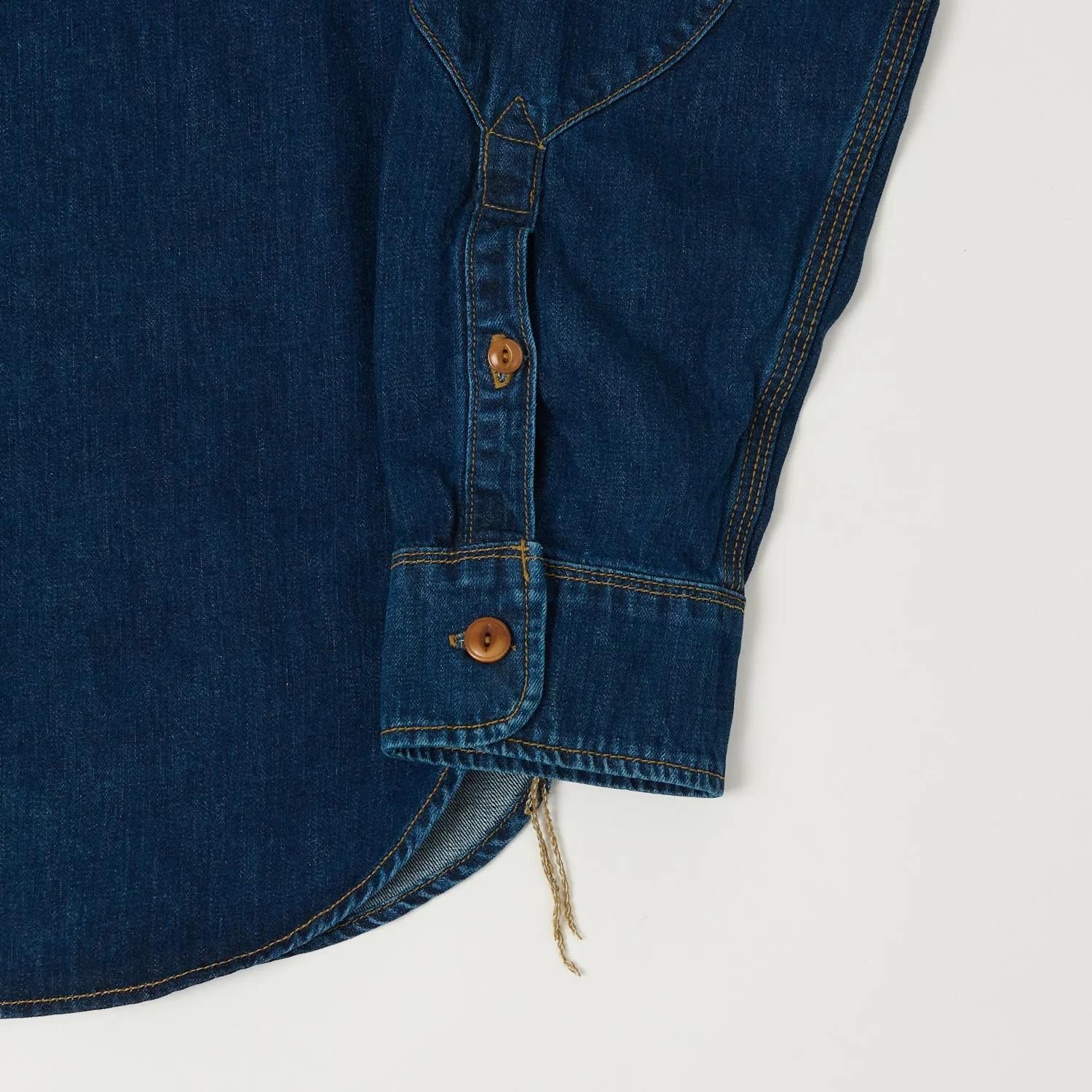 Freenote Cloth 'Lambert' 8oz Denim Work Shirt - Stone Washed sold by Son of a Stag product image thumbnail 3
