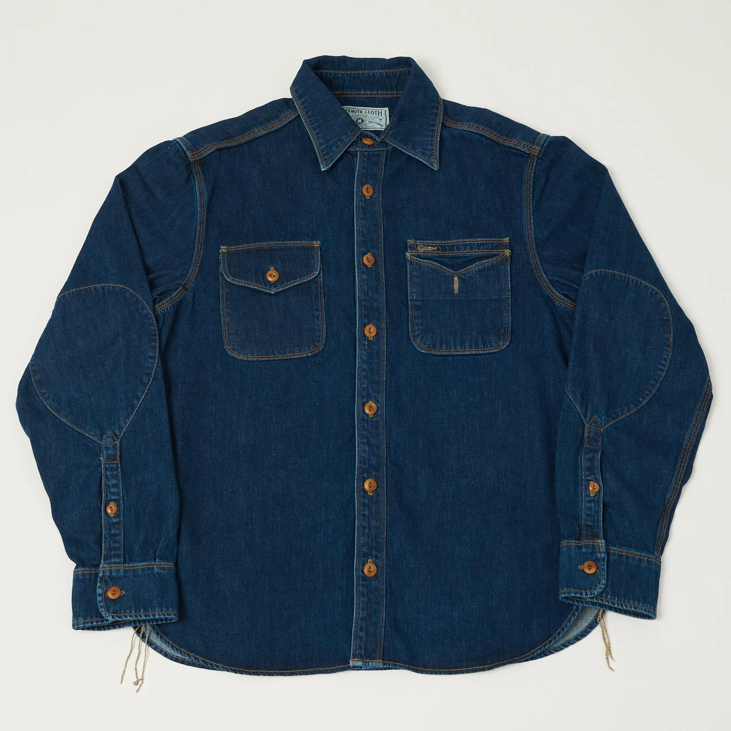 Freenote Cloth 'Lambert' 8oz Denim Work Shirt - Stone Washed sold by Son of a Stag