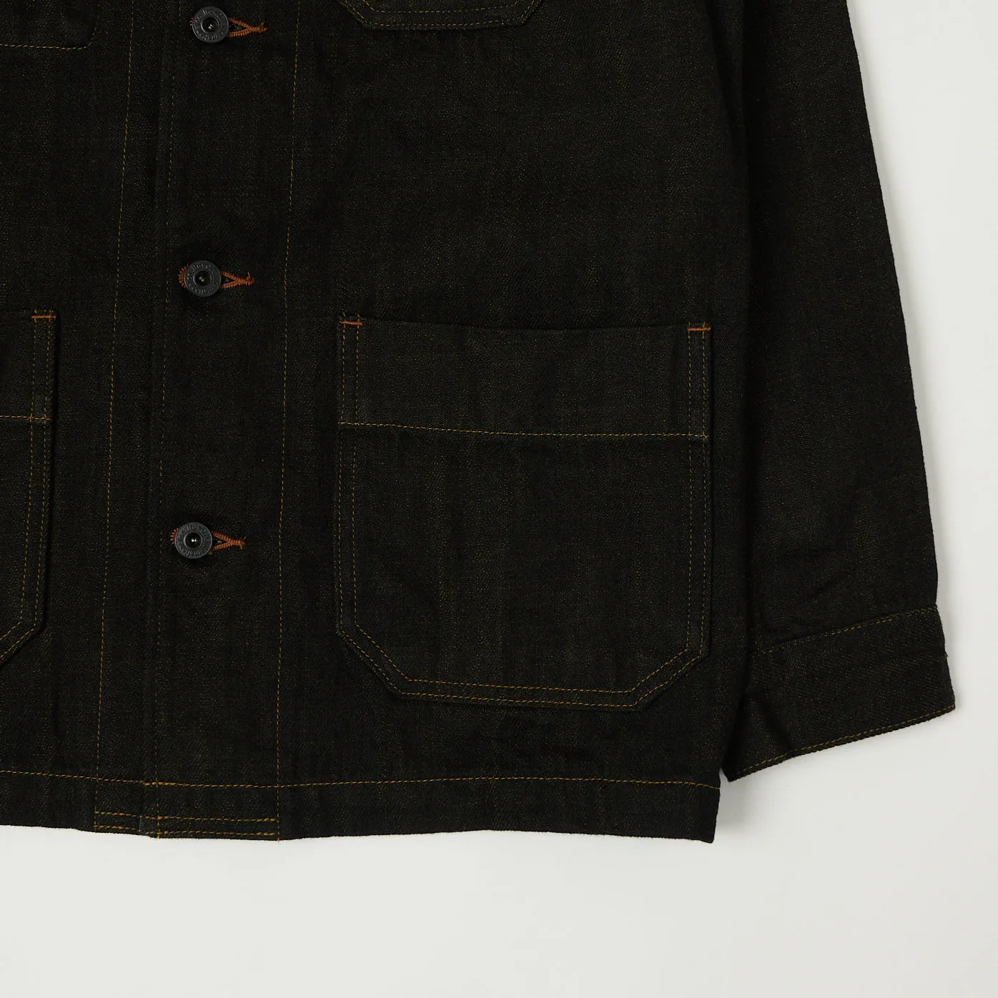 ONI Denim 03100-BKOL 12.5oz Black x Olive Work Jacket - One Wash sold by Son of a Stag product image thumbnail 4