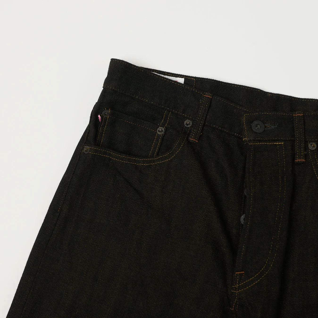 ONI Denim 246-BKOL 12.5oz Black x Olive Relaxed Tapered Jean - One Wash sold by Son of a Stag product image thumbnail 4