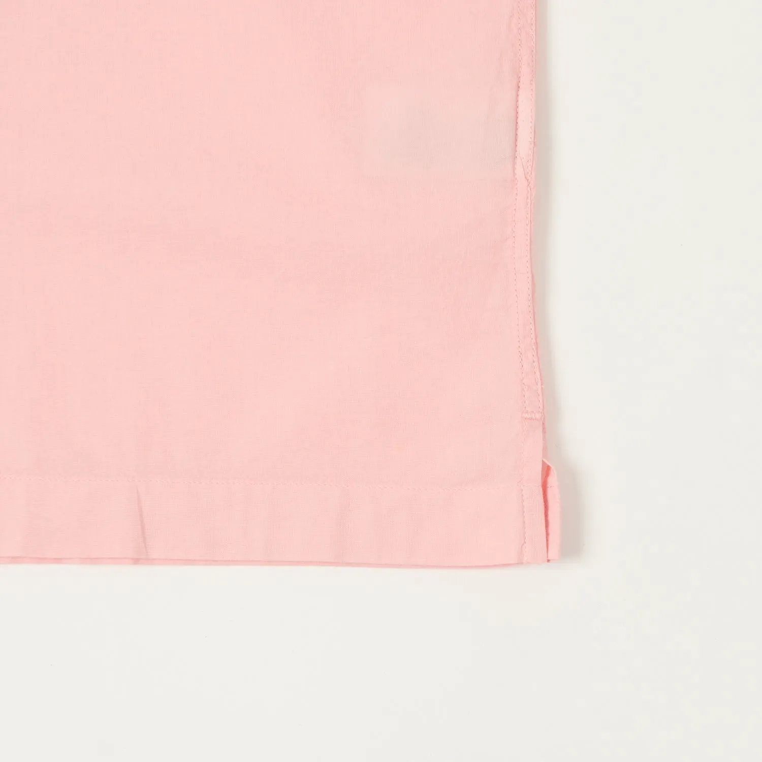 Merz b. Schwanen 'Good Basics' Poplin Short Sleeve Shirt - Faded Peach sold by Son of a Stag product image thumbnail 3
