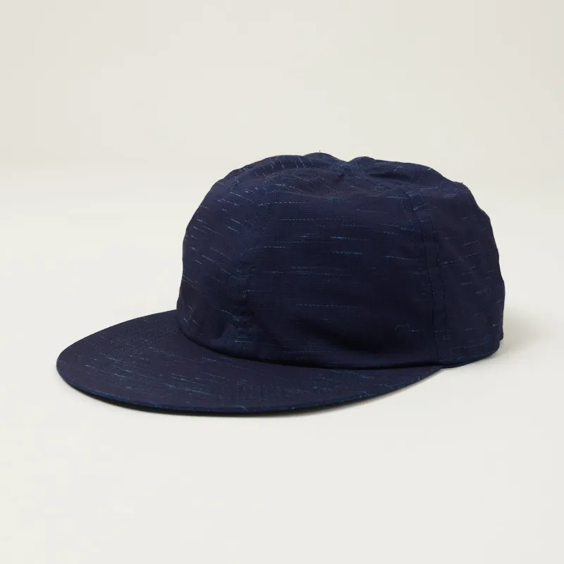 Sublime Long Brim 6 Panel Cap - Indigo Sazanami sold by Son of a Stag
