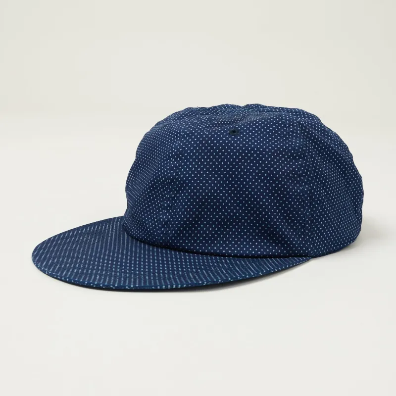 Sublime Long Brim 6 Panel Cap - Indigo Dot sold by Son of a Stag