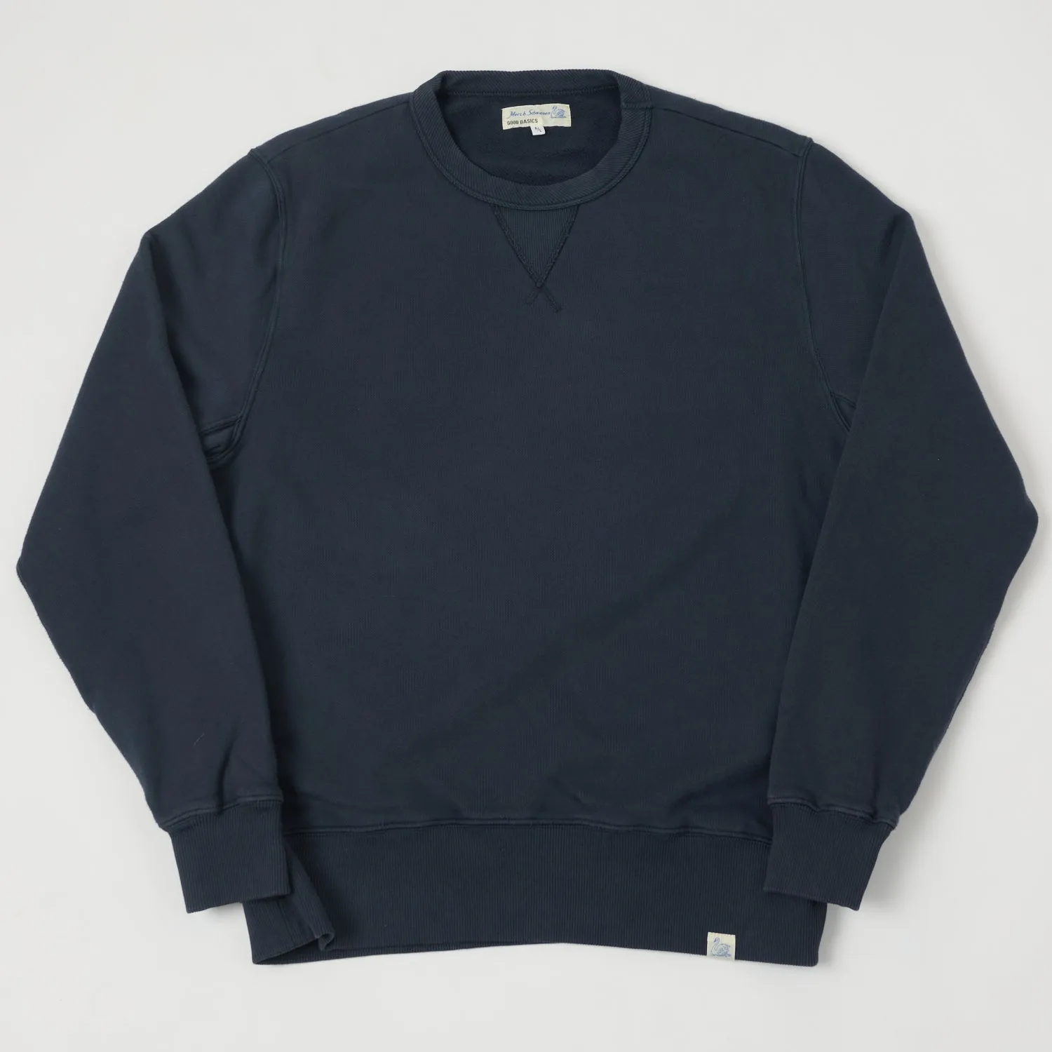 Merz b. Schwanen 'Good Basics' Athletic Sweatshirt - Denim Blue sold by Son of a Stag
