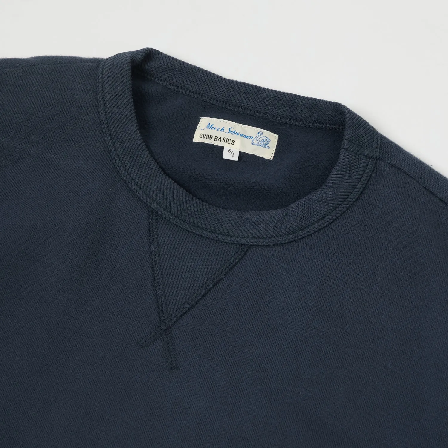 Merz b. Schwanen 'Good Basics' Athletic Sweatshirt - Denim Blue sold by Son of a Stag product image thumbnail 2