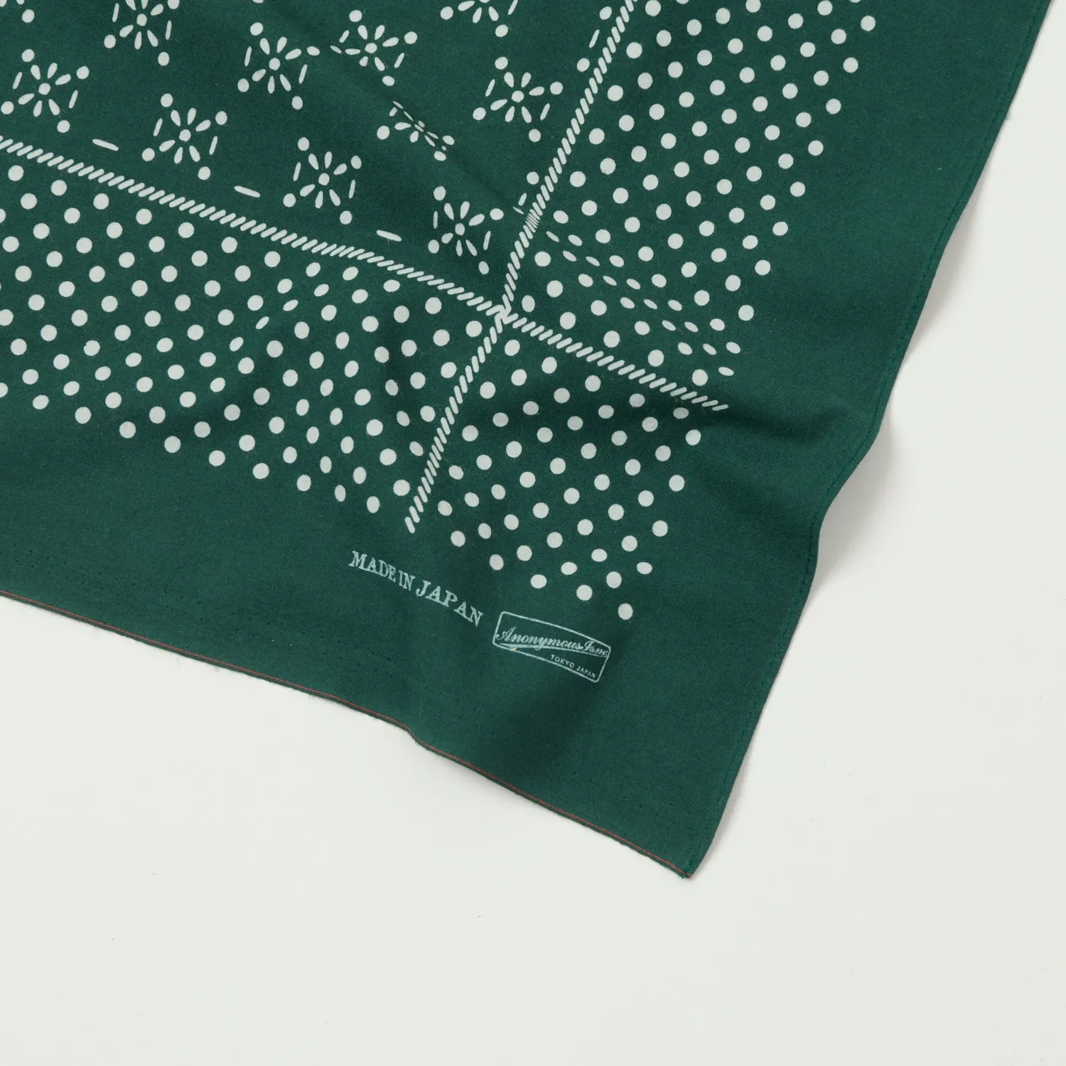 Anonymous Ism Dots Selvedge Bandana - Green sold by Son of a Stag product image thumbnail 2