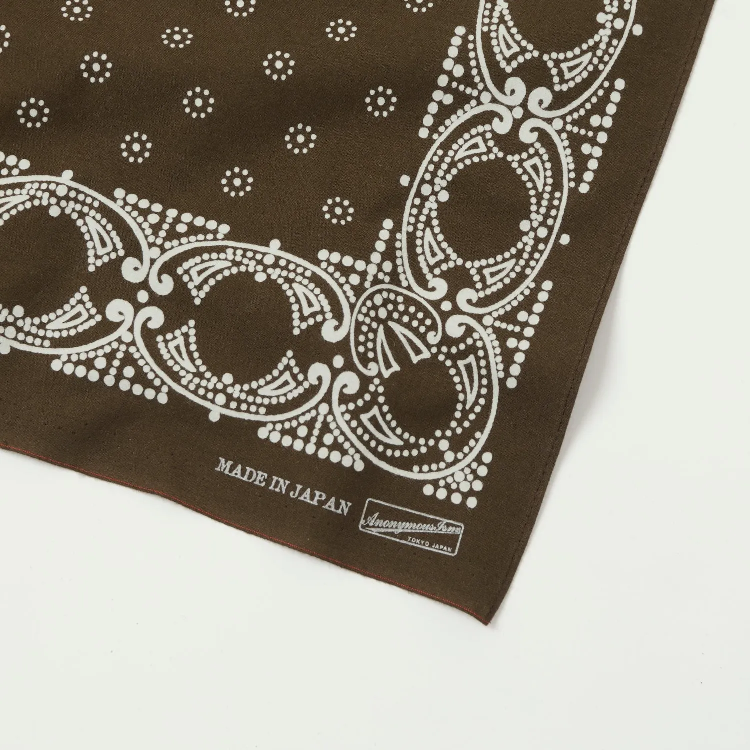 Anonymous Ism Paisley Selvedge Bandana - Brown sold by Son of a Stag product image thumbnail 2