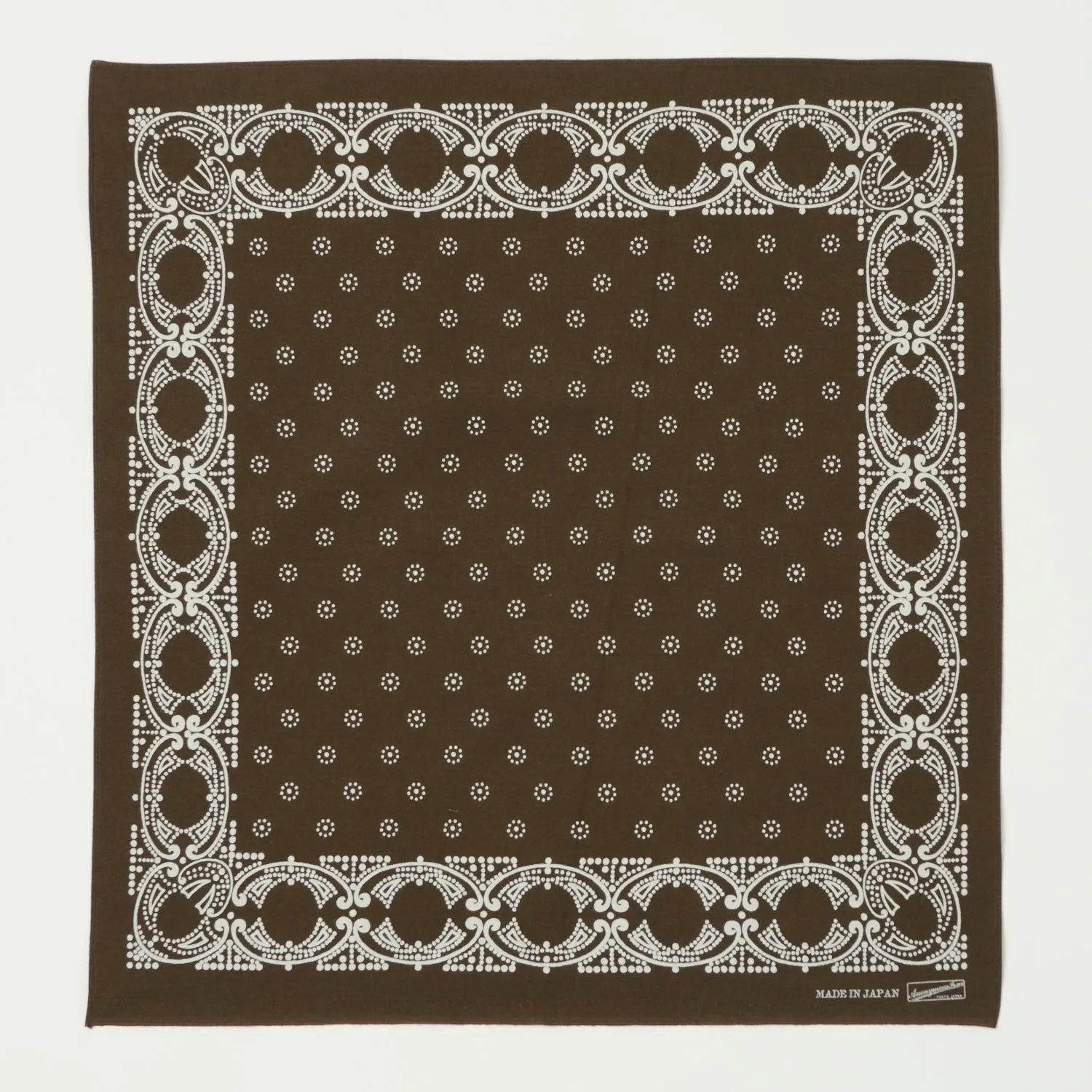 Anonymous Ism Paisley Selvedge Bandana - Brown sold by Son of a Stag