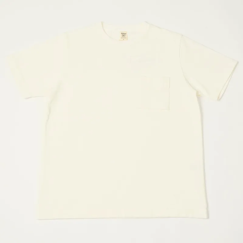 Jackman Dotsume Pocket T-Shirt - Off White sold by Son of a Stag