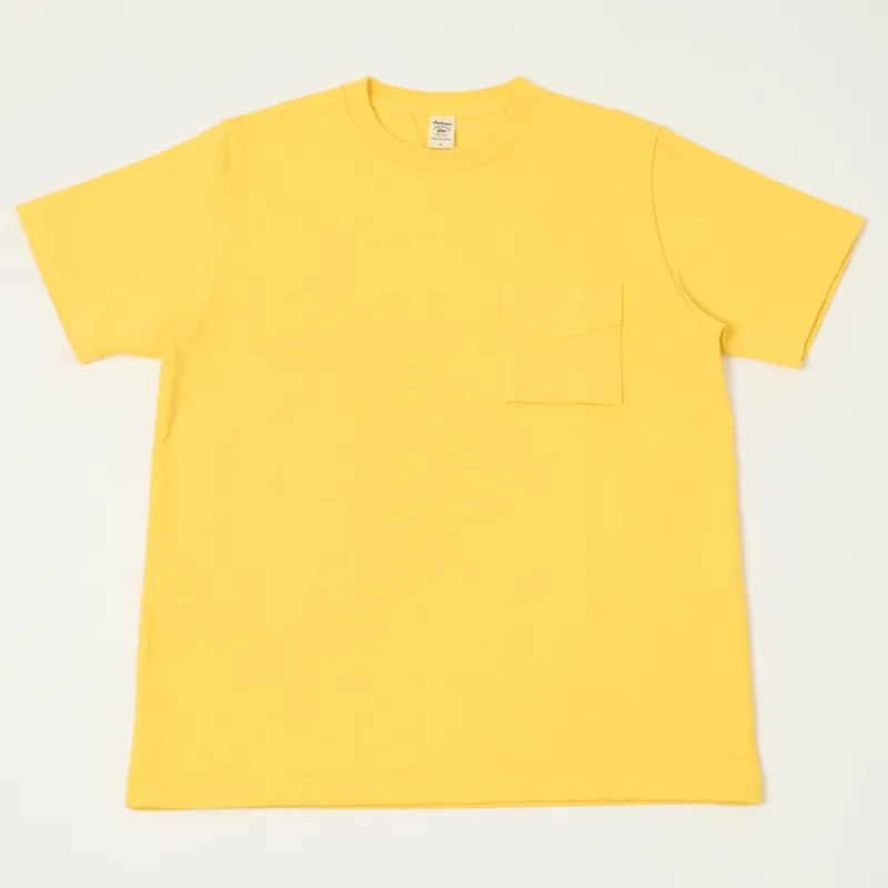Jackman Dotsume Pocket T-Shirt - Shine Yellow sold by Son of a Stag