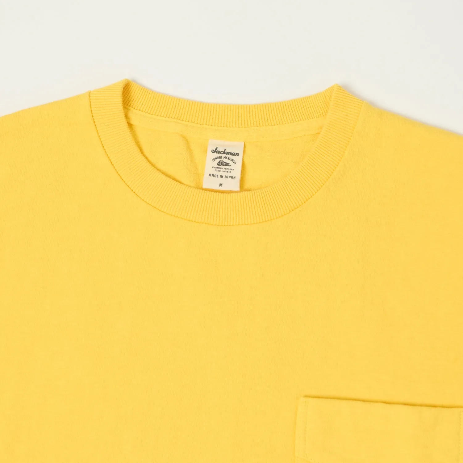 Jackman Dotsume Pocket T-Shirt - Shine Yellow sold by Son of a Stag product image thumbnail 2