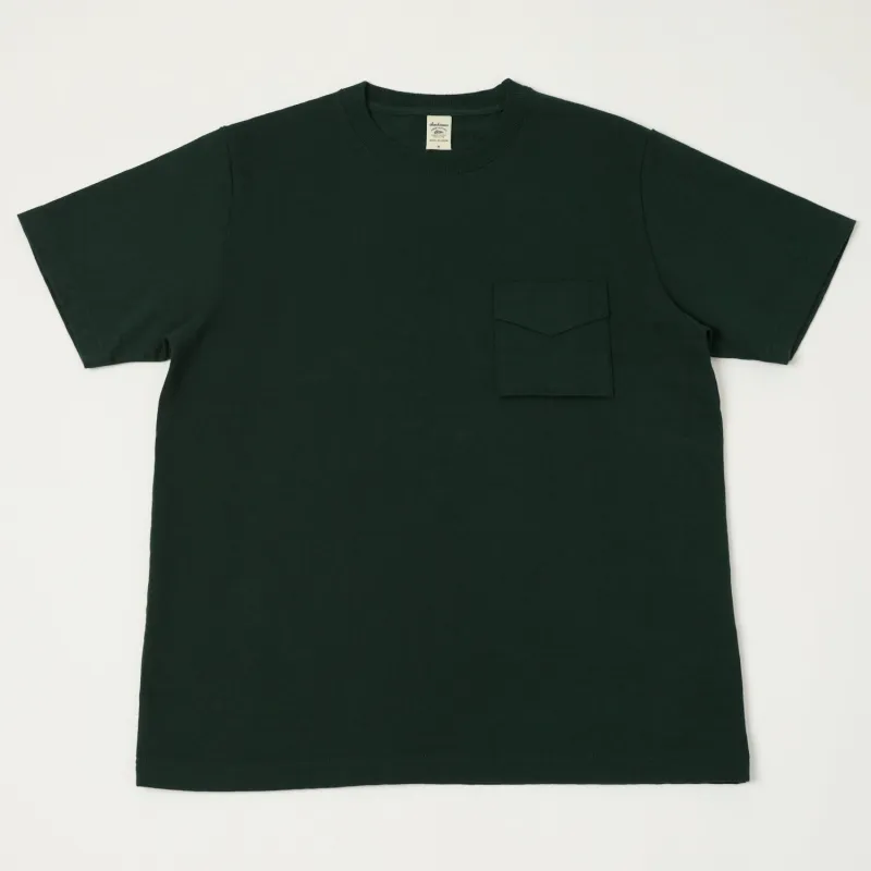 Jackman Dotsume Pocket T-Shirt - Dark Ivy sold by Son of a Stag
