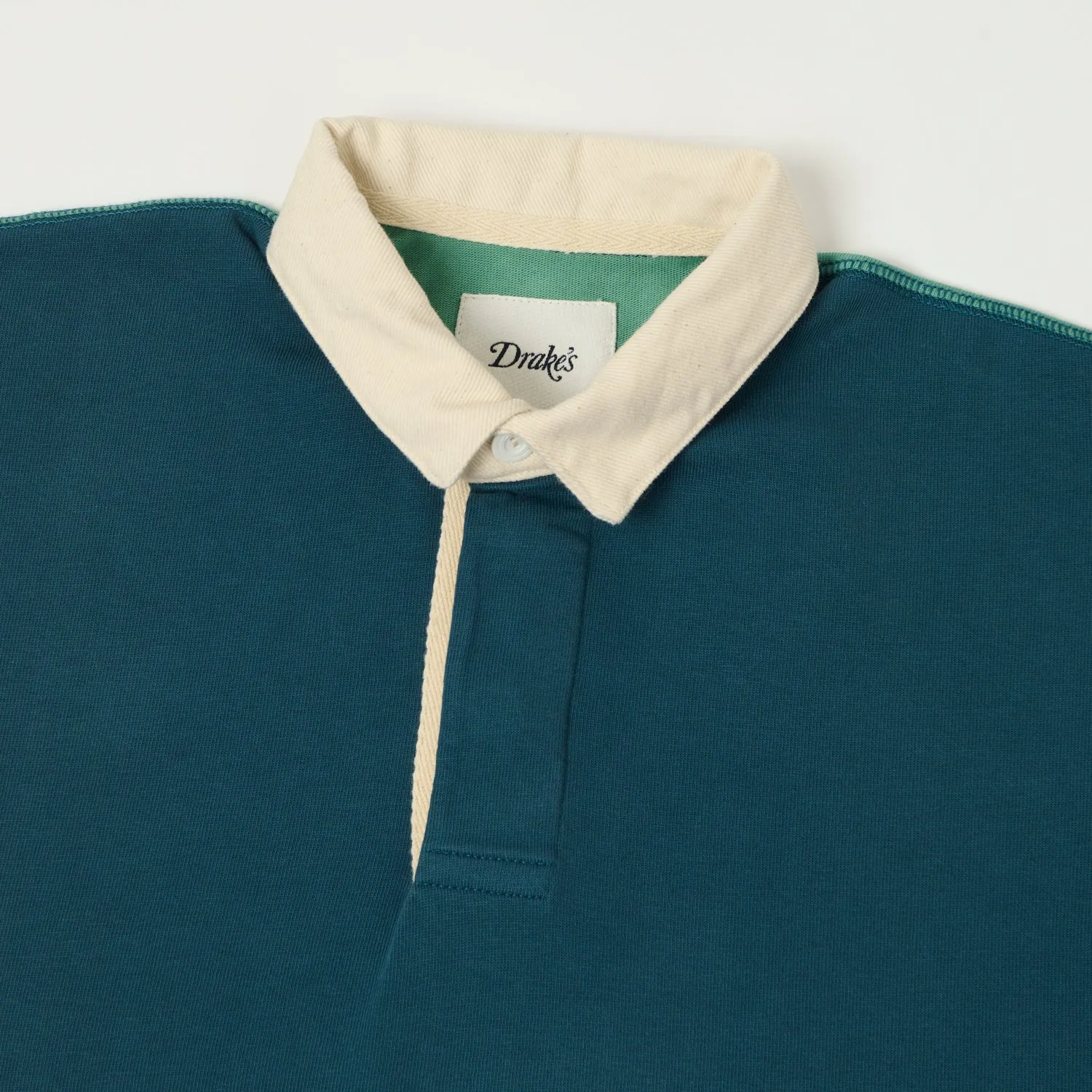 Drake's Classic Rugby Shirt - Navy/Yellow/Red/Green sold by Son of a Stag product image thumbnail 2