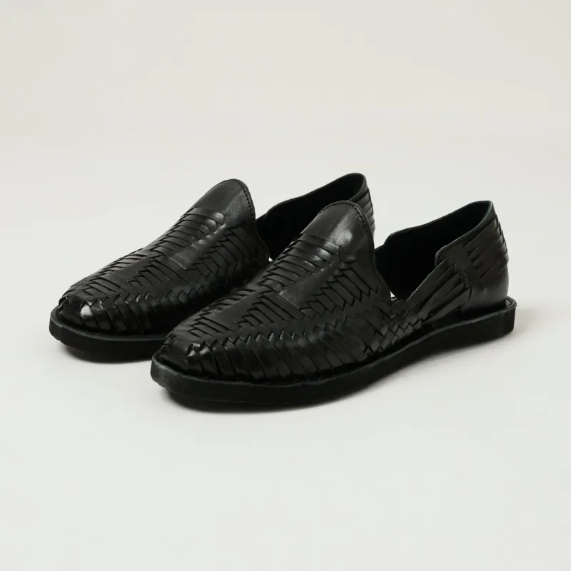 Chamula Cancun Woven Huarache Shoe - Black sold by Son of a Stag