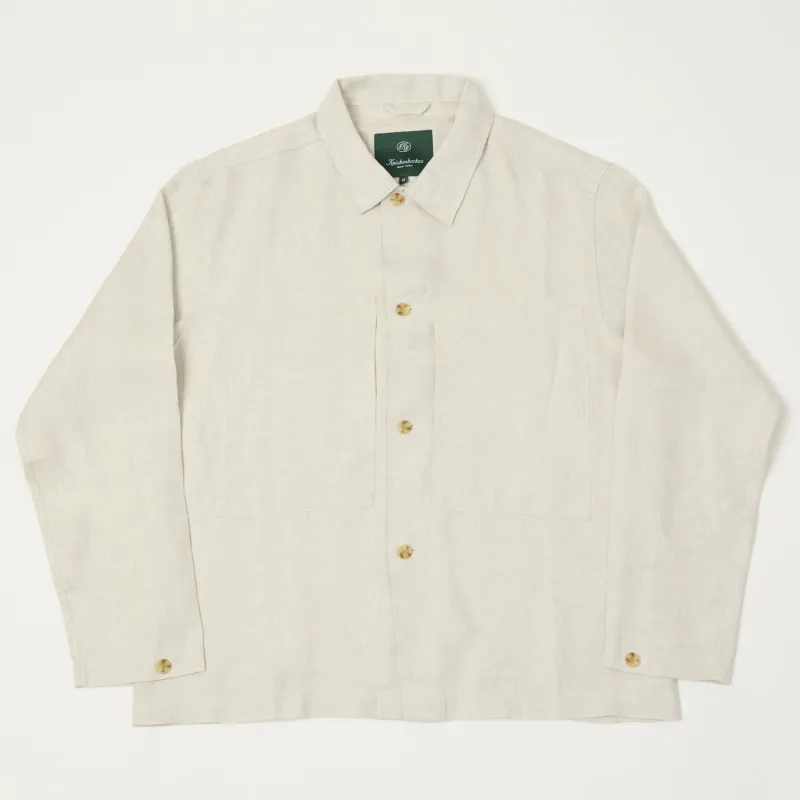 Knickerbocker Mafra Linen Overshirt - Taupe sold by Son of a Stag