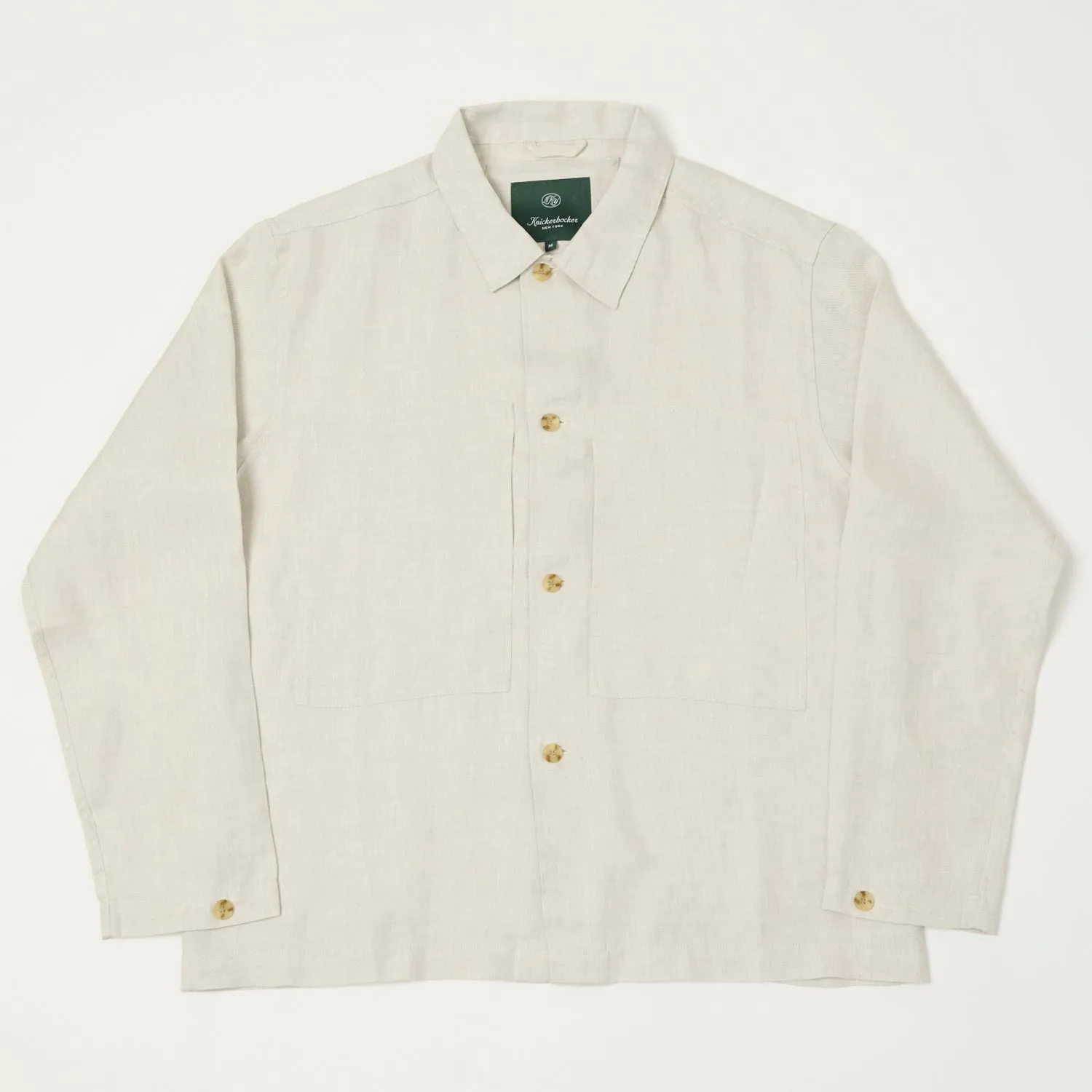 Knickerbocker Mafra Linen Overshirt - Taupe sold by Son of a Stag