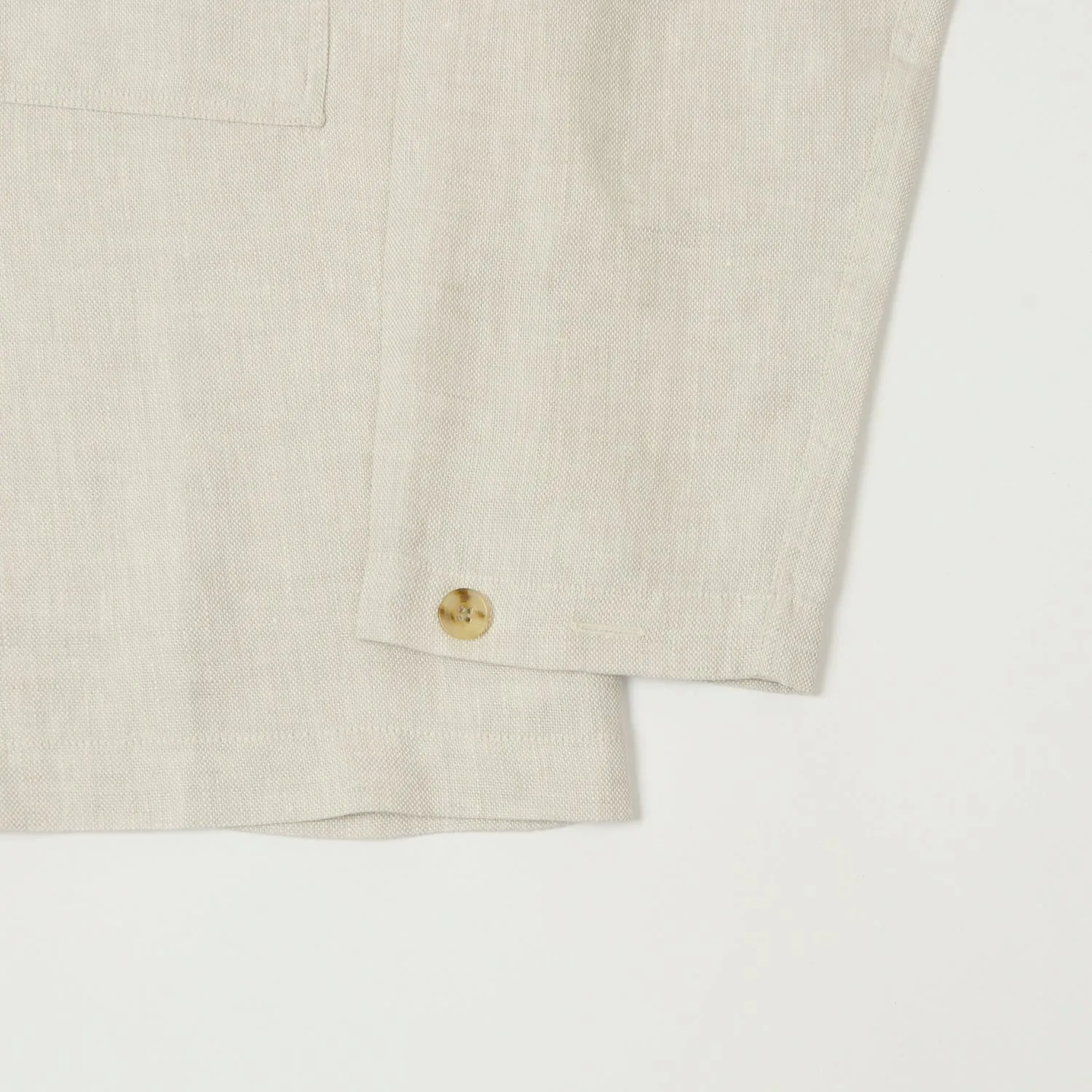 Knickerbocker Mafra Linen Overshirt - Taupe sold by Son of a Stag product image thumbnail 3