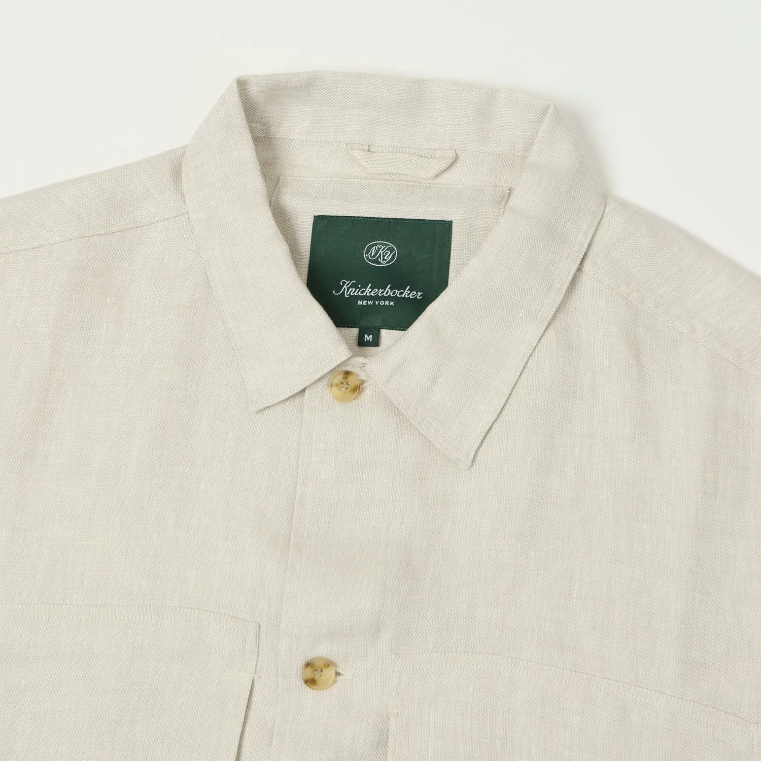 Knickerbocker Mafra Linen Overshirt - Taupe sold by Son of a Stag product image thumbnail 2