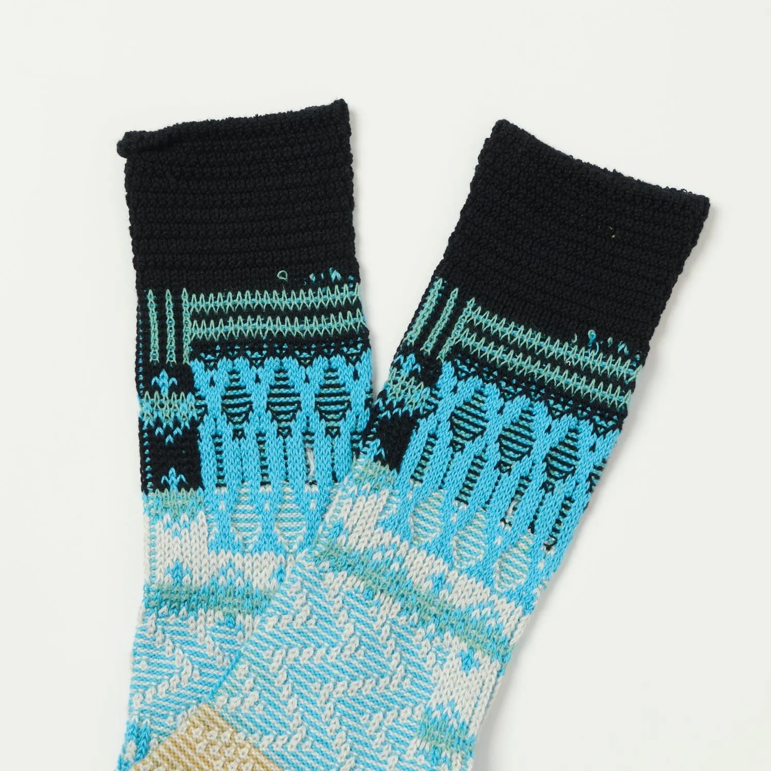 Anonymous Ism Multi Links Jacquard Crew Sock - Black sold by Son of a Stag product image thumbnail 2