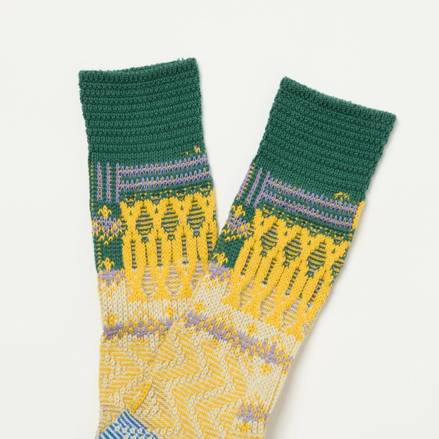 Anonymous Ism Multi Links Jacquard Crew Sock - Moss sold by Son of a Stag product image thumbnail 2